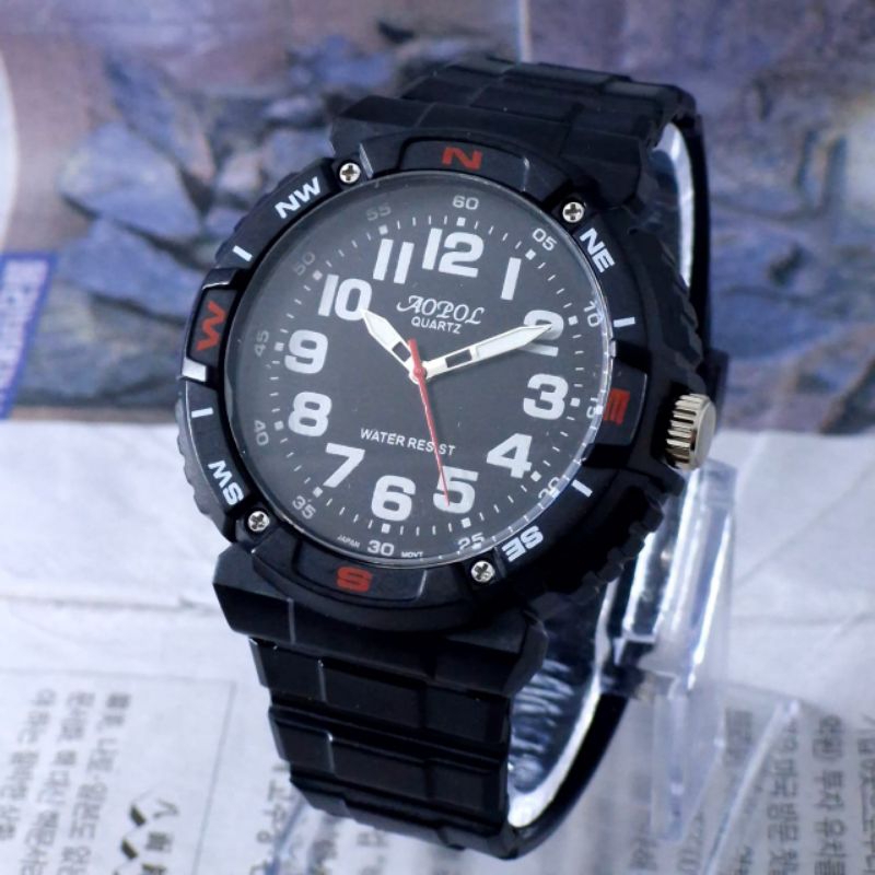 cod jam tangan pria analog aopol 5,0cm