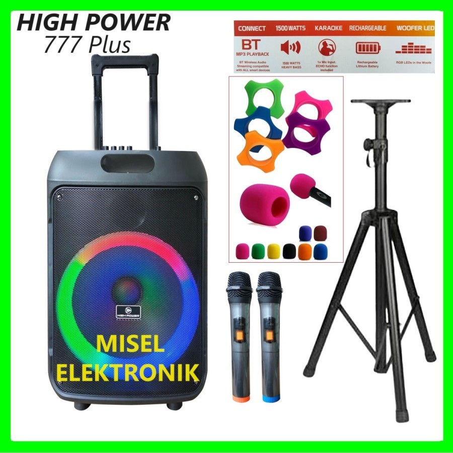 Speaker Portable 12 inch High Power 777 Plus Bluetooth