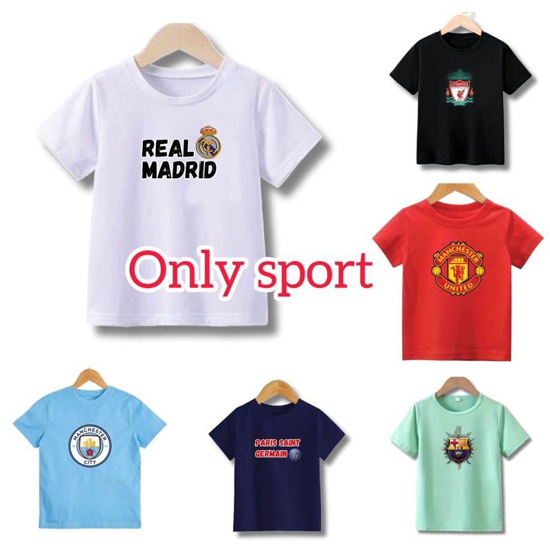 KAOS ANAK DISTRO LOGO BOLA TOP UMUR 1-10 TAHUN CEWEK COWOK