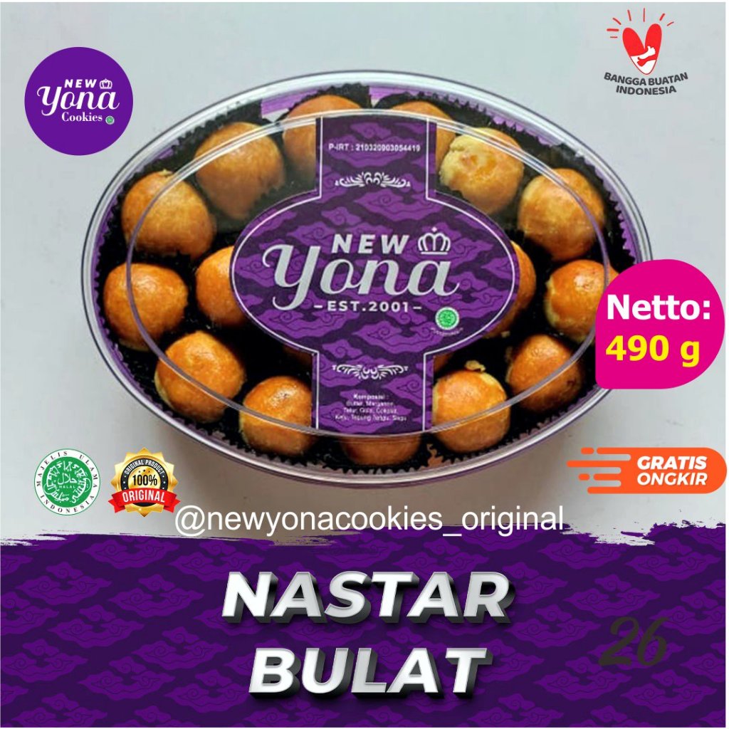 

[Ready] Kue Kering Lebaran New Yona Cookies - Nastar Bulat