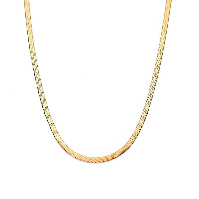 Kalung Titanium Gold Panjang 60cm Anti Karat_ Kalung Wanita Gold