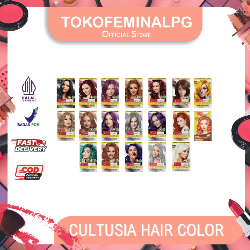 CULTUSIA Hair Color Colour Cream Pewarna Cat Rambut AMMONIA FREE