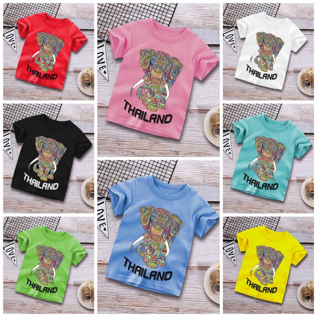 AsherShop - Baju Kaos Atasan Anak Laki Laki Perempuan Baju Oleh-Oleh Anak Cowok Cewek Warna Motif Ga