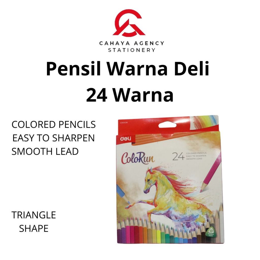

DELI Pensil Warna 24 Warna Original Product