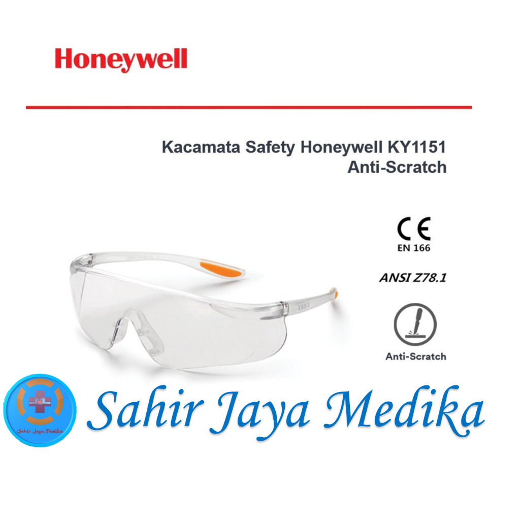 Kacamata Safety Honeywell KY1151 Anti Scratch Safety Glass KY1151