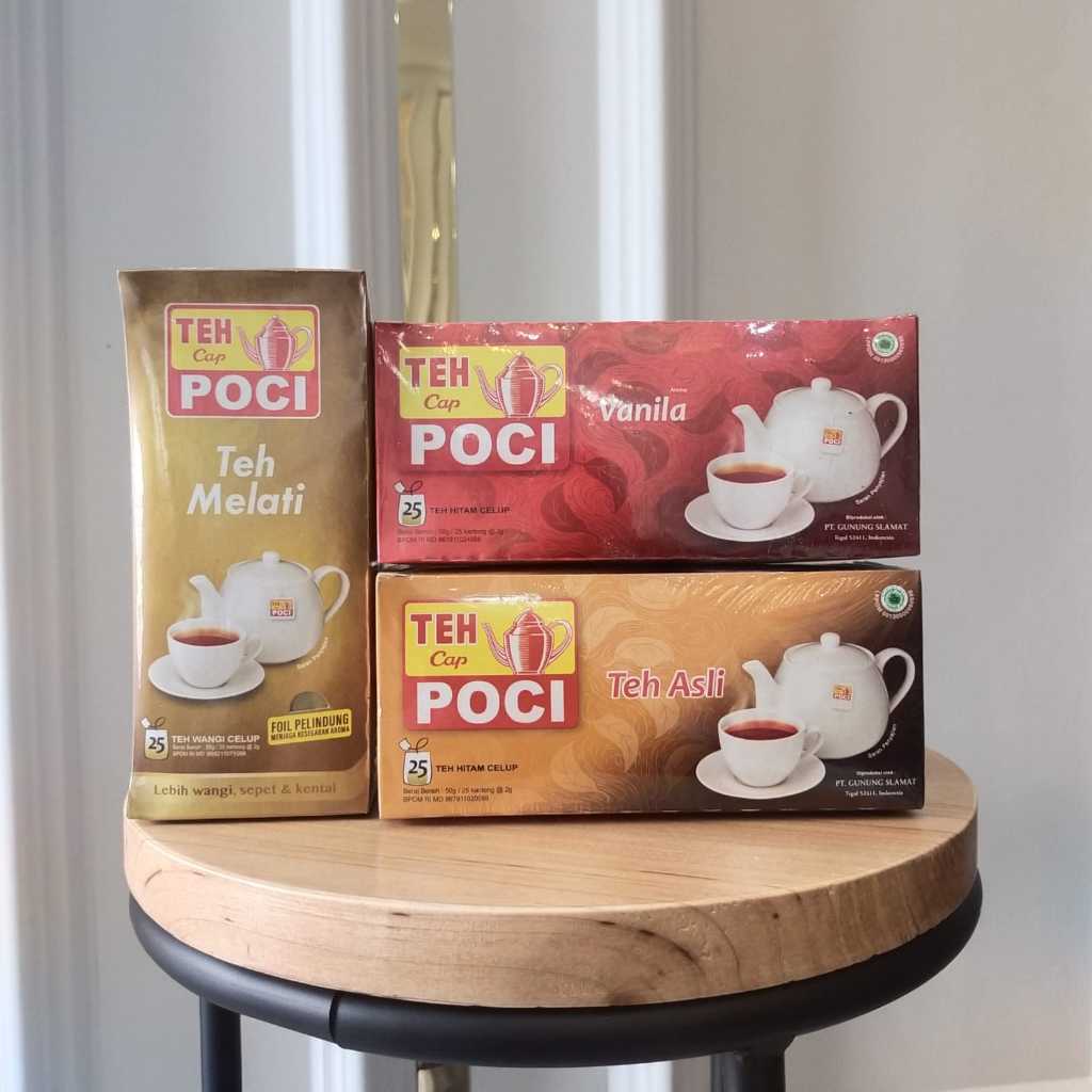 

poci teh celup 1 dus isi 25 kantong teh poci teh jamine, vanilla, teh asli