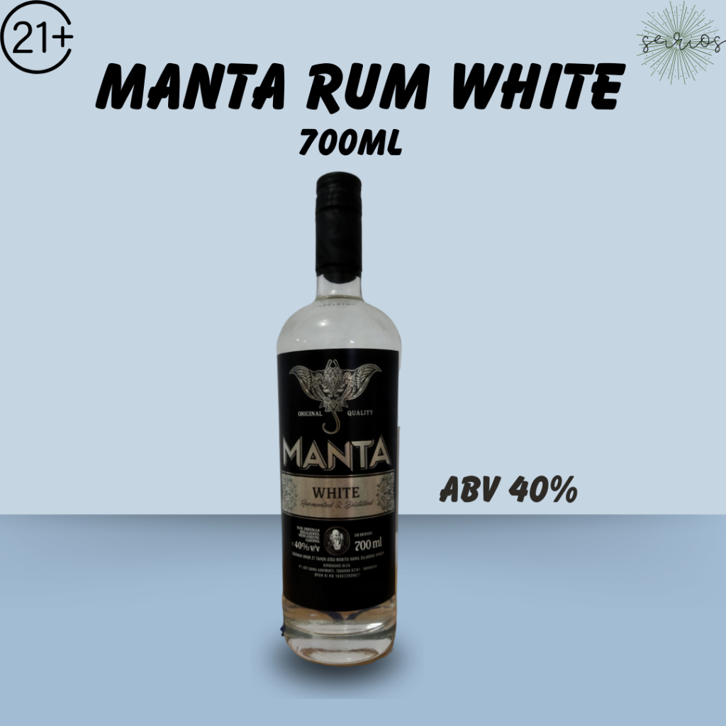 

Minuman BERSODA Manta Rum White 700ml