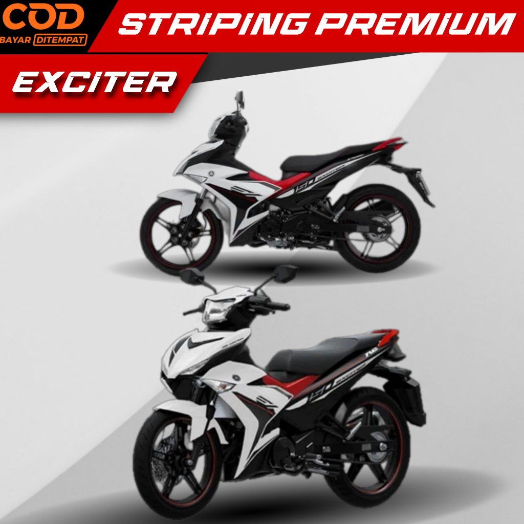 STRIPING CUSTOM MX KING EXCITER PREMIUM / YAMAHA SNIPER 150 MXi / DASAR HITAM / STRIPING YAMAHA Y15Z