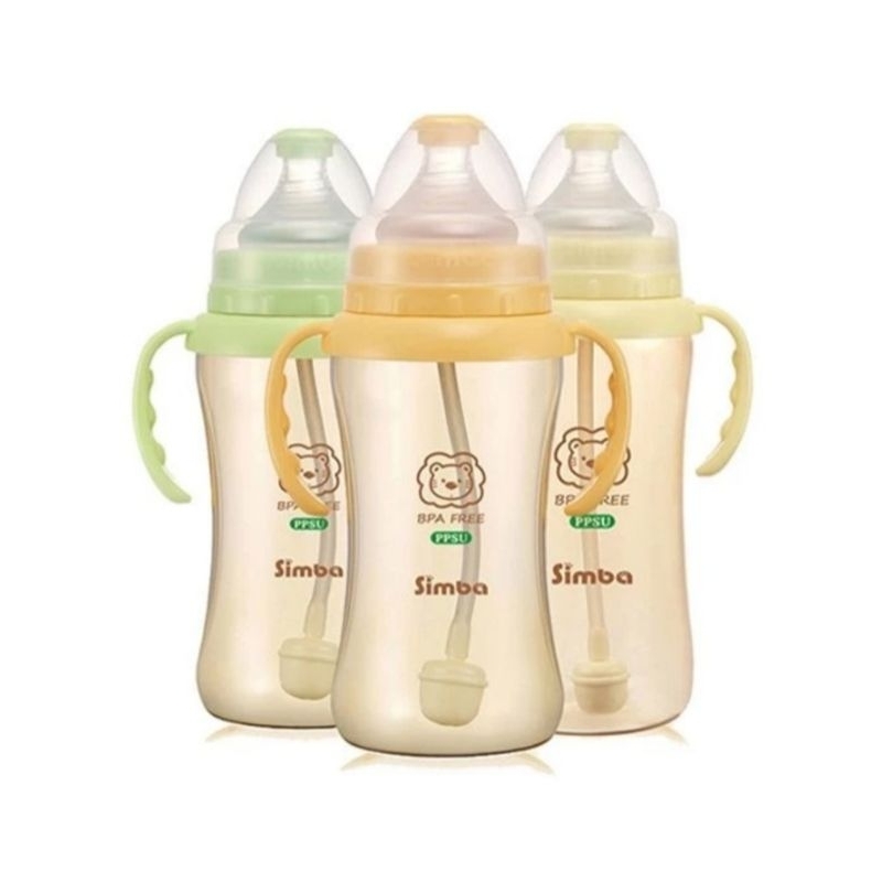 Simba PPSU Wide Neck 270ml with Handle  - Simba Botol Susu Feeding Bottle PPSU 270ml