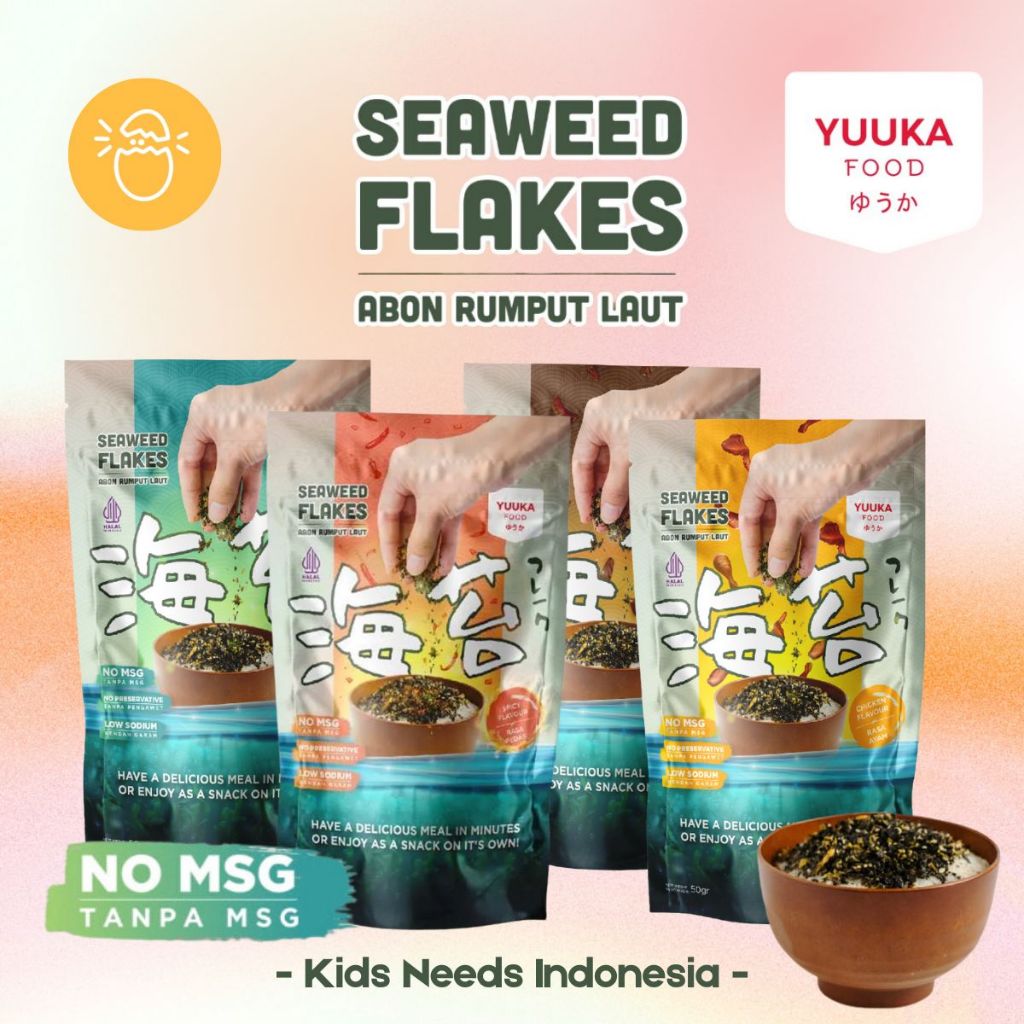 

YUUKA FOOD Abon Rumput Laut Seaweed Flakes Non MSG 50gr