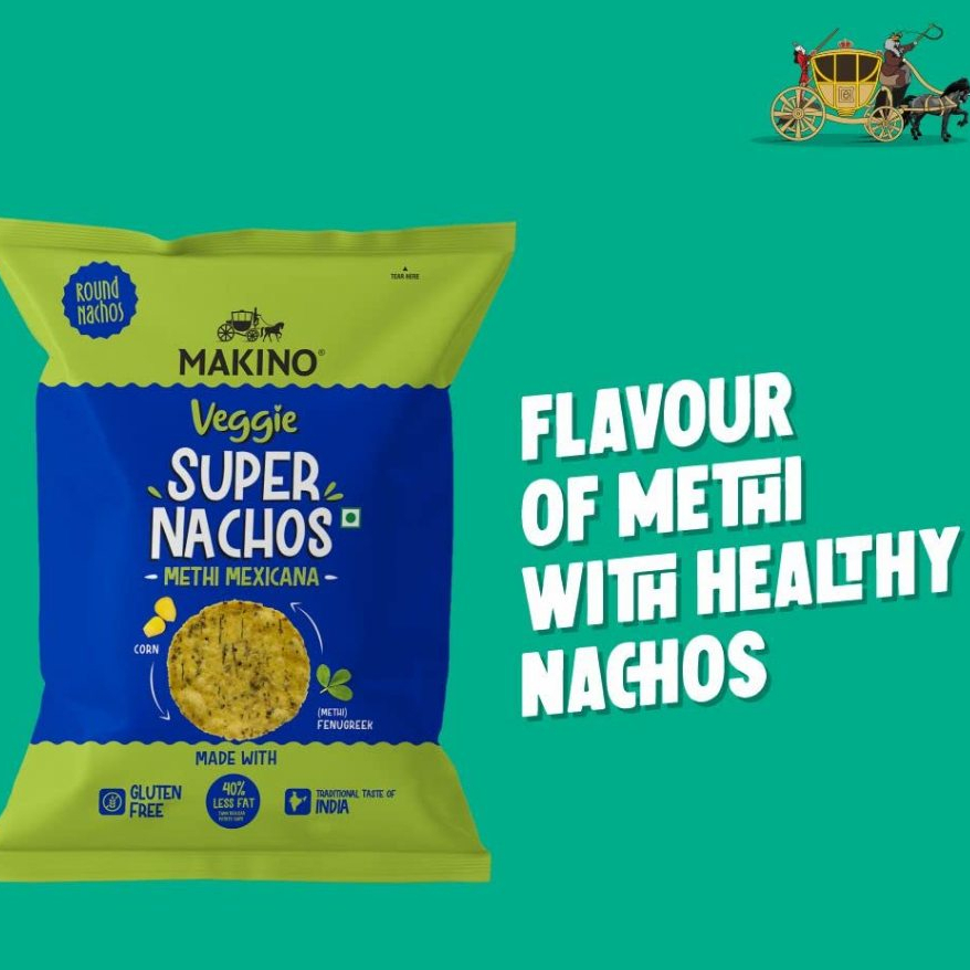 

SUPER NACHOS METHI MEXICANA MAKINO VEGGIE 60G / Snack Jagung