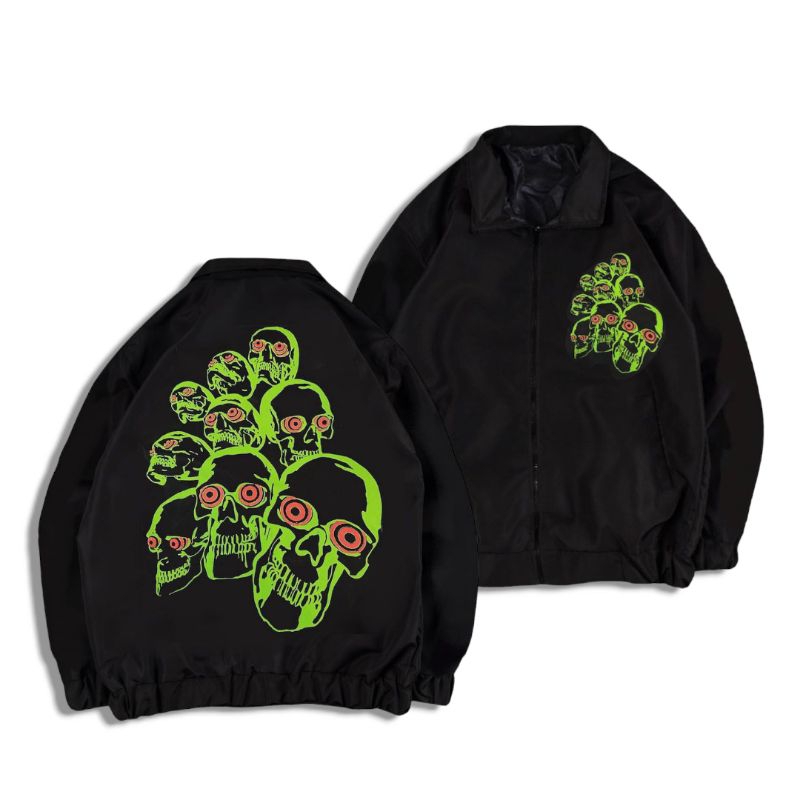 JACKET MOTIF/ COACH JACKET/  WINDBREAKER PUTIH JACKET/ JACKET BAHAN PARASUT PREMIUM ANTI AIR Motif G