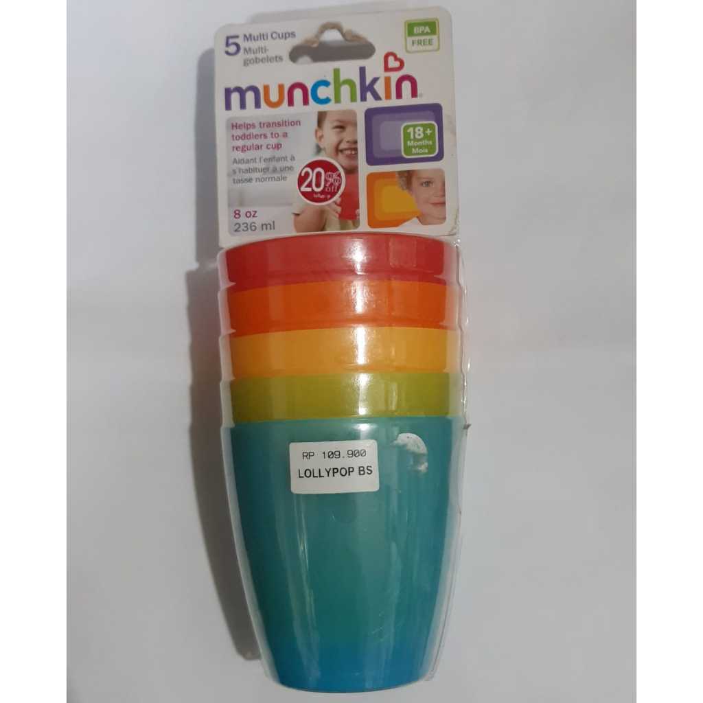MUNCHKIN 5 MULTI CUPS | GELAS MINUM BAYI DAN ANAK