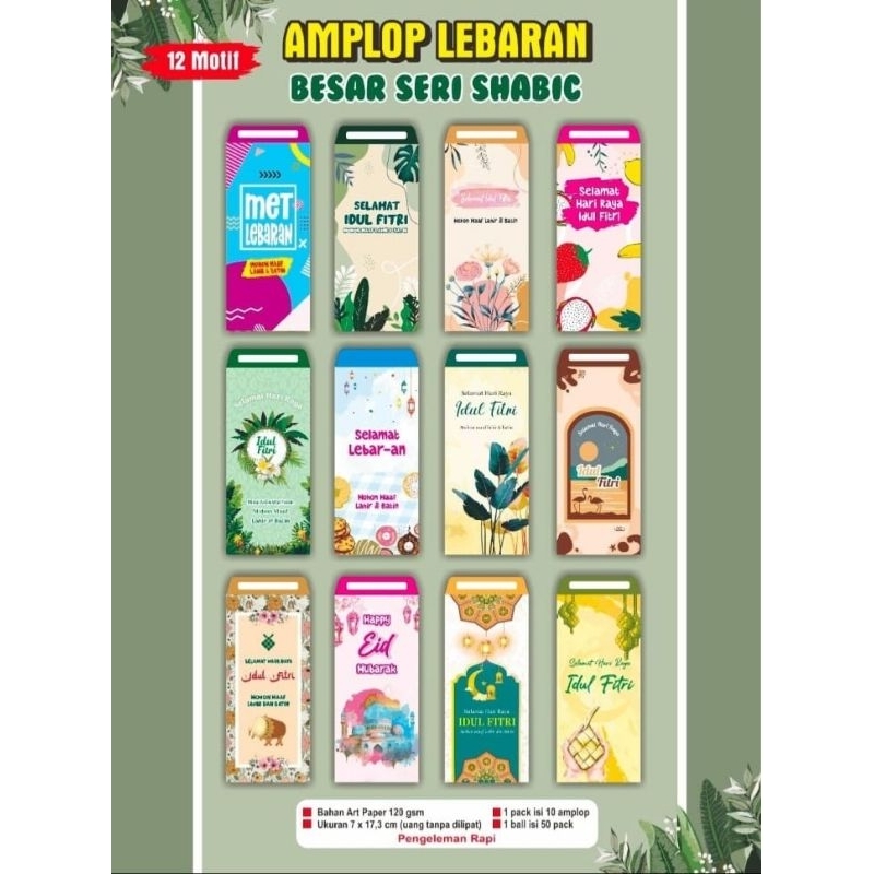 

AMPLOP LEBARAN MURAH BANDUNG || Amplop Series Shabic