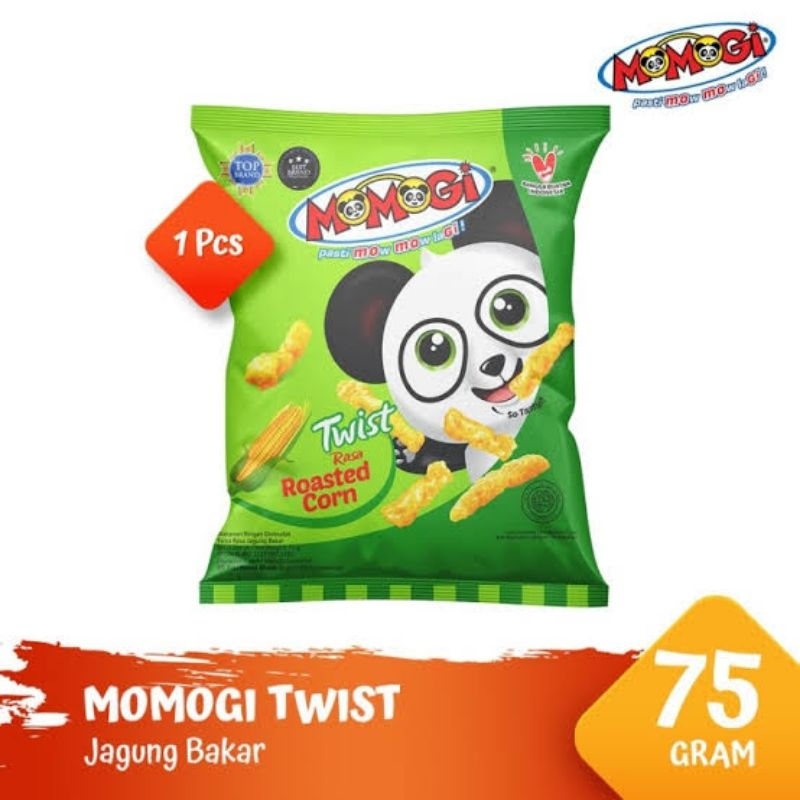 

Momogi Twist Snack Rasa Cheese / Roasted Corn 75 gram