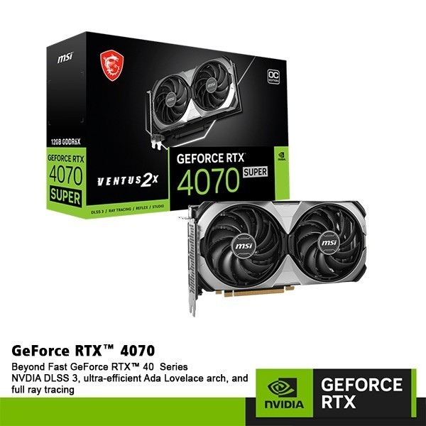 MSI GeForce RTX 4070 SUPER 12G VENTUS 2X OC 12GB GDDR6X