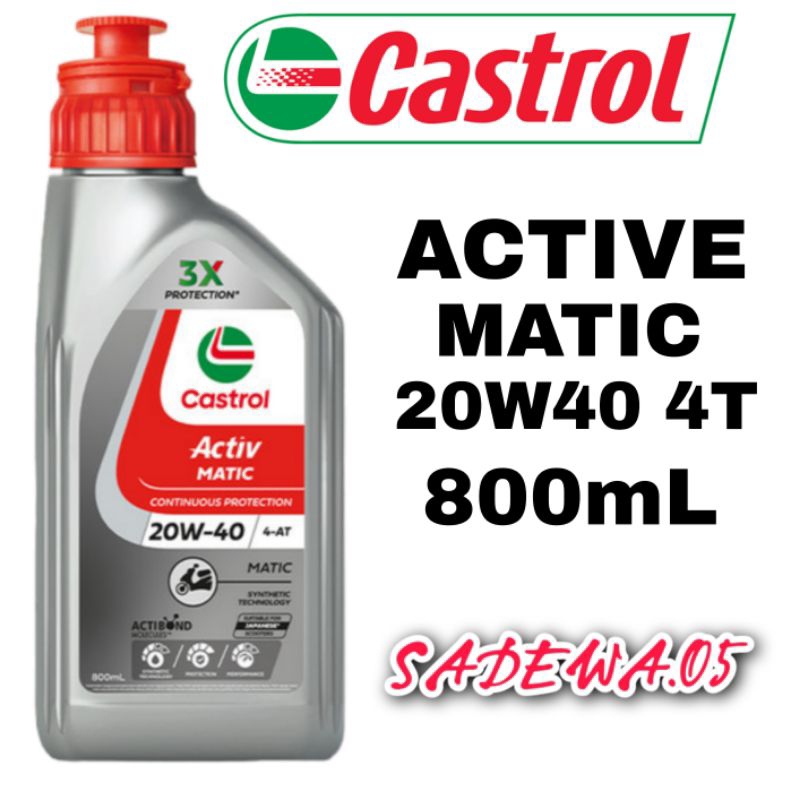 OLI CASTROL ACTIVE MATIC ORIGINAL 20W40 800mL