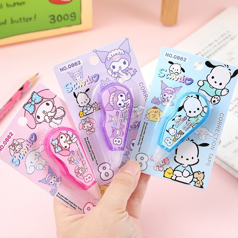 

Correction Tape Sanrio Kuromi/Melodi TipeX/Tip x Sanrio ATK Unik Lucu