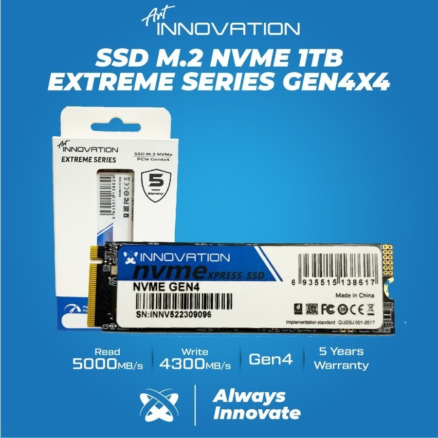 SSD NVME EKTREME SERIES 1TB By Innovation 1TB NVMe PCIe Gen4
