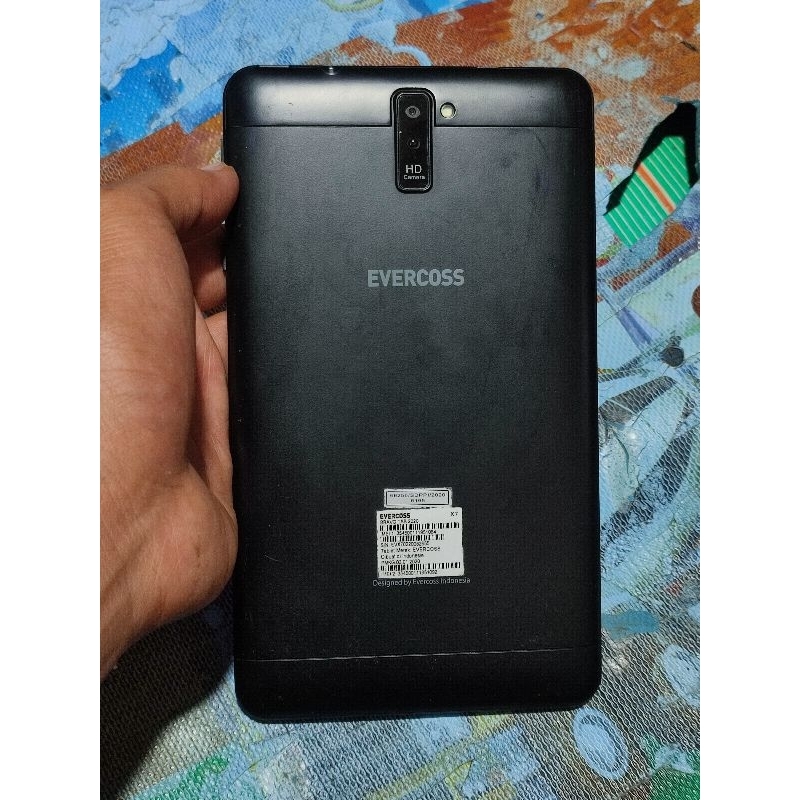 Tablet Evercoss x7 7 inch android 9 3Gb/32Gb jaringan 4G normal second