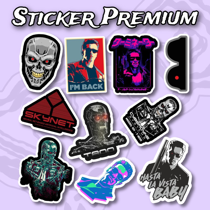

Sticker Terminator Skynet Arnold Pack isi 10 Pcs Waterproof
