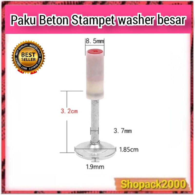 Paku Beton Stampset Paku Washer Besar Ring 200 Pcs Paku REFIL RAMSET BOSET
