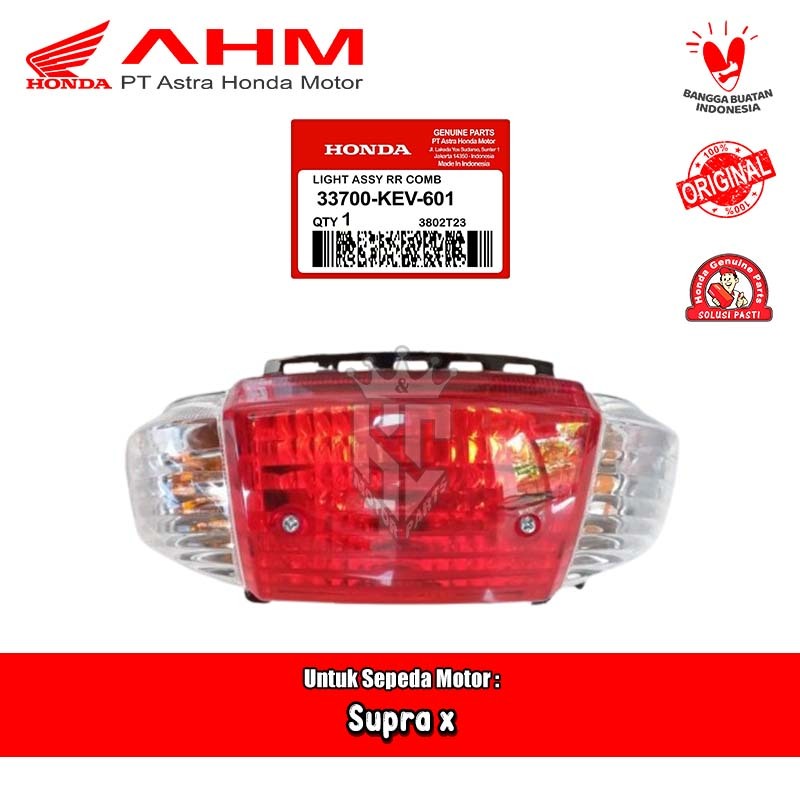 Lampu Stop Belakang Komplit Honda Supra x 100 Original AHM 33700-KEV-601