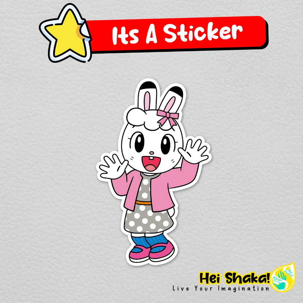 

Stiker Mimi-Lynne Sticker Kartun Anak Lucu Shimajiro Jepang Bahan Vinyl Anti Air