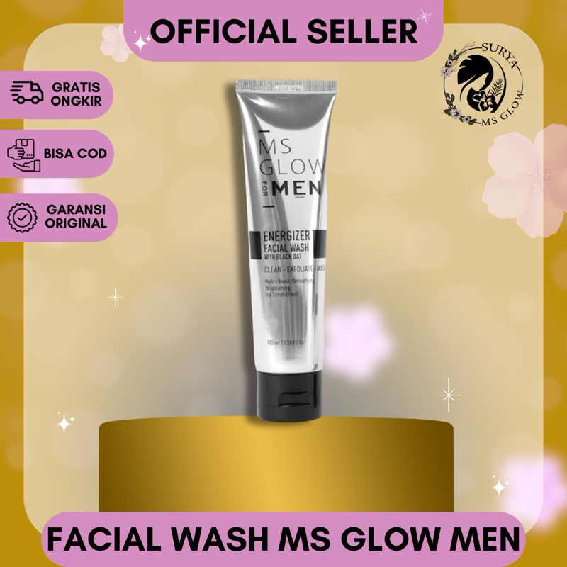 MS GLOW MEN FACIAL WASH / MS GLOW MEN FACIAL WASH / SABUN WAJAH PRIA MS GLOW / MS GLOW SABUN WAJAH P