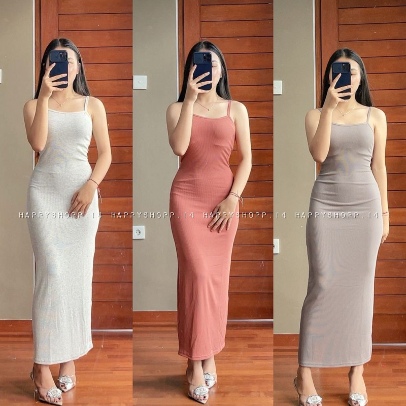 [READYSTOCK] LUNA DRESS BODYCON RIB / LONG DRESS BODYCON / GALA KNIT DRESS / VIN DRESS / LULA LONG D