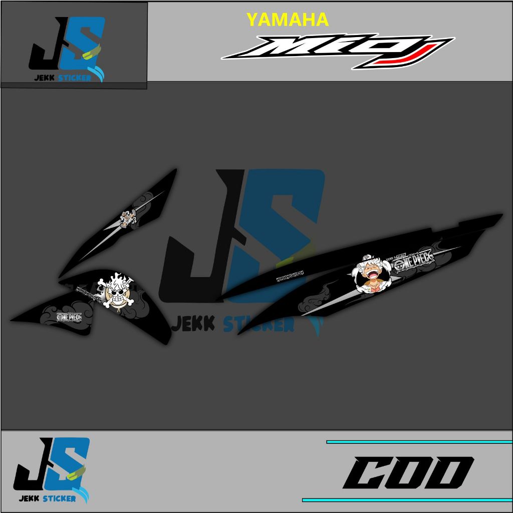 STRIPPING SIMPEL YAMAHA MIO J DESAIN LUFFY GEAR 5 MONKEY LUFFY GEAR FIFTH SUDAH DICUTING TINGGAL TEM