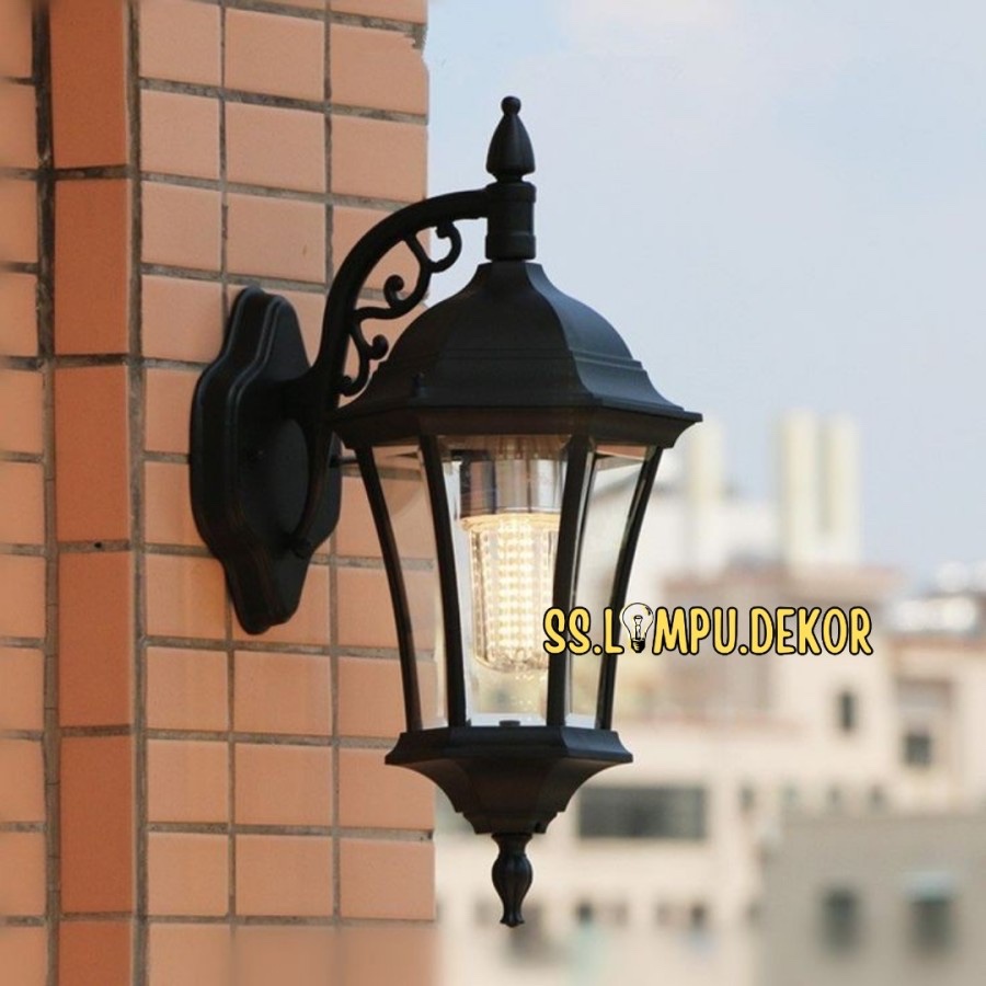 Lampu Dinding Outdoor Tahan hujan anti karat model klasik mewah Hias Pilar Taman Besar Modern
