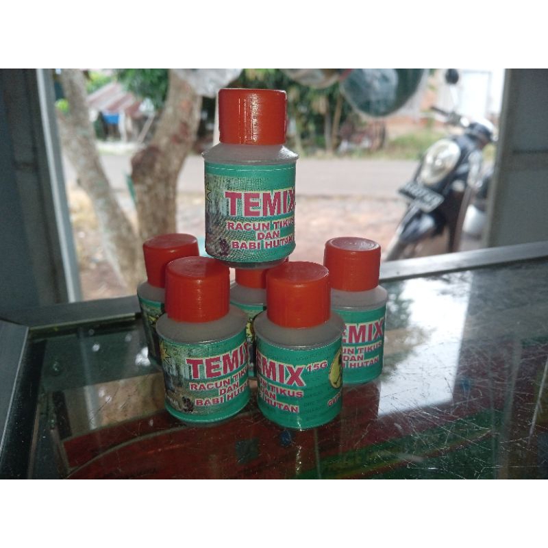Temix Timex racun Tikus dan babi cap gatot kaca kemasan 15gr Botol plastik