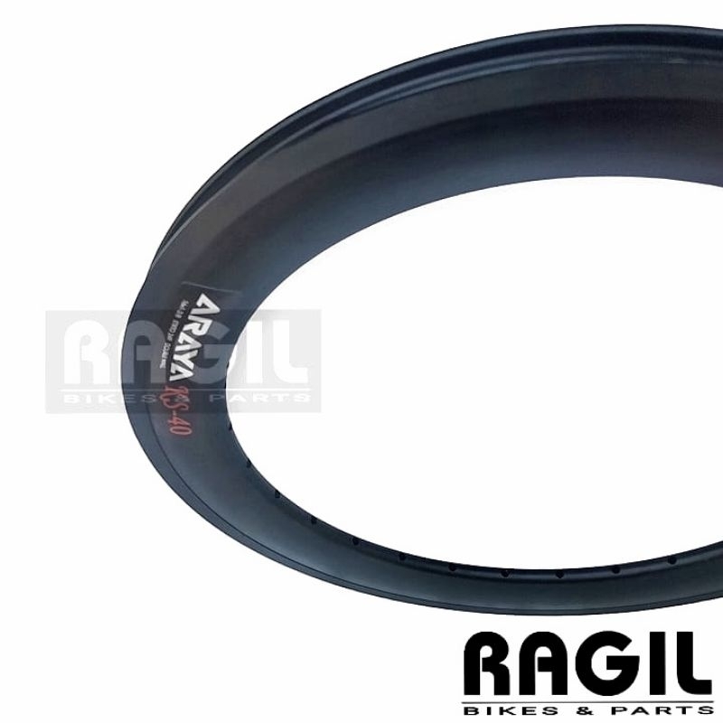 VELG SEPEDA 16 x 1 3/8 ARAYA KS40 LUBANG 28 HOLE 28H DOUBLE WALL ALLOY RIM RIMS 16 PLUS 4CM 4 CM LIP