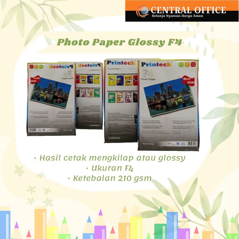 Kertas Foto / Photo Paper Printech Glossy Folio / Photo Paper Printech Glossy F4