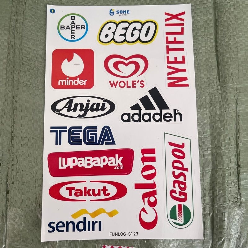 

13 STIKER LAKU pcs STICKER PACK BRAND PARODY HUMOR LUCU TYPO LOGO | STICKER TUMBLR | STIKER LAPTOP KOPER HELM