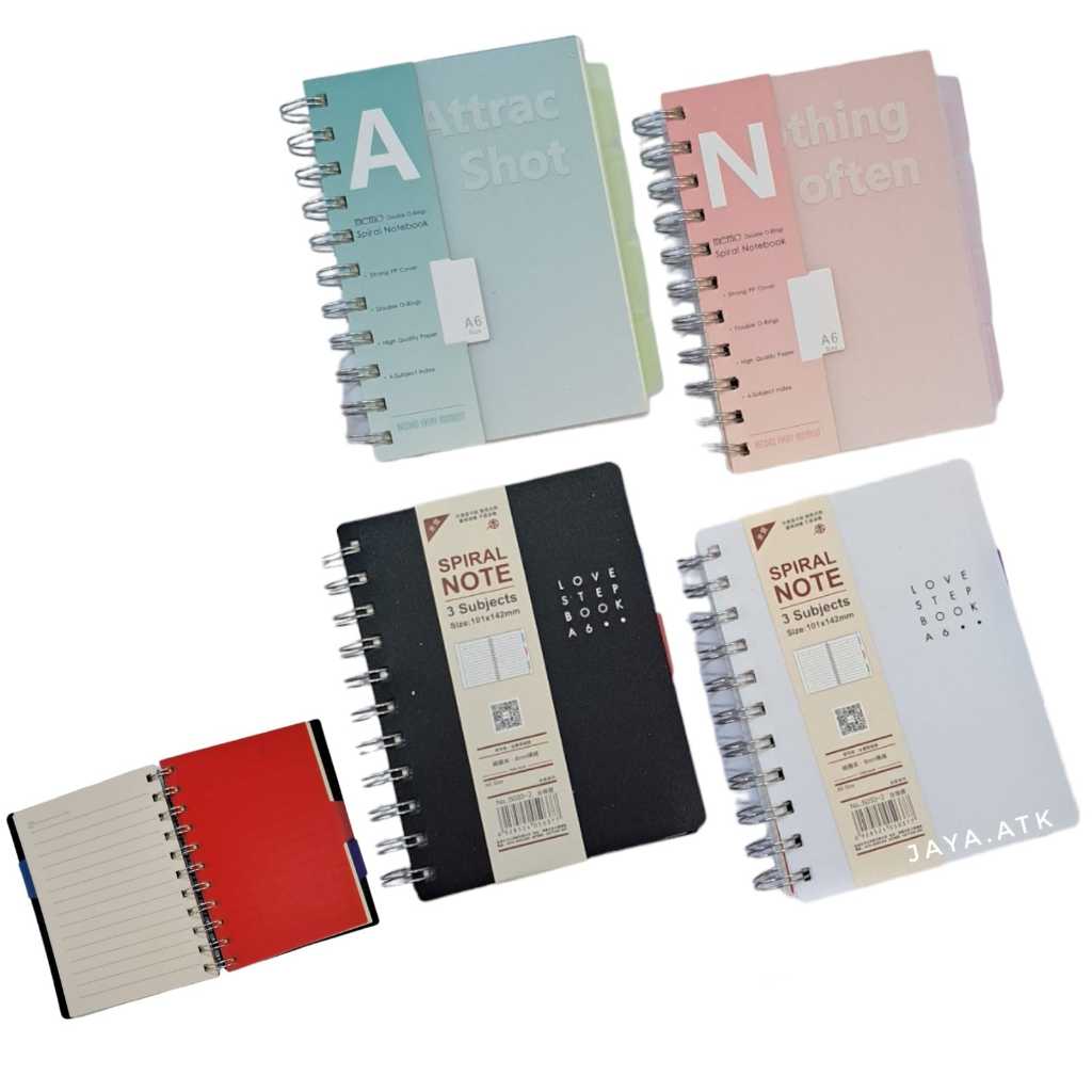 

NOTEBOOK BUKU TULIS CATATAN MINI A6 + PEMBATAS INDEX TEBAL SOUVENIR KADO NOTES MEMO