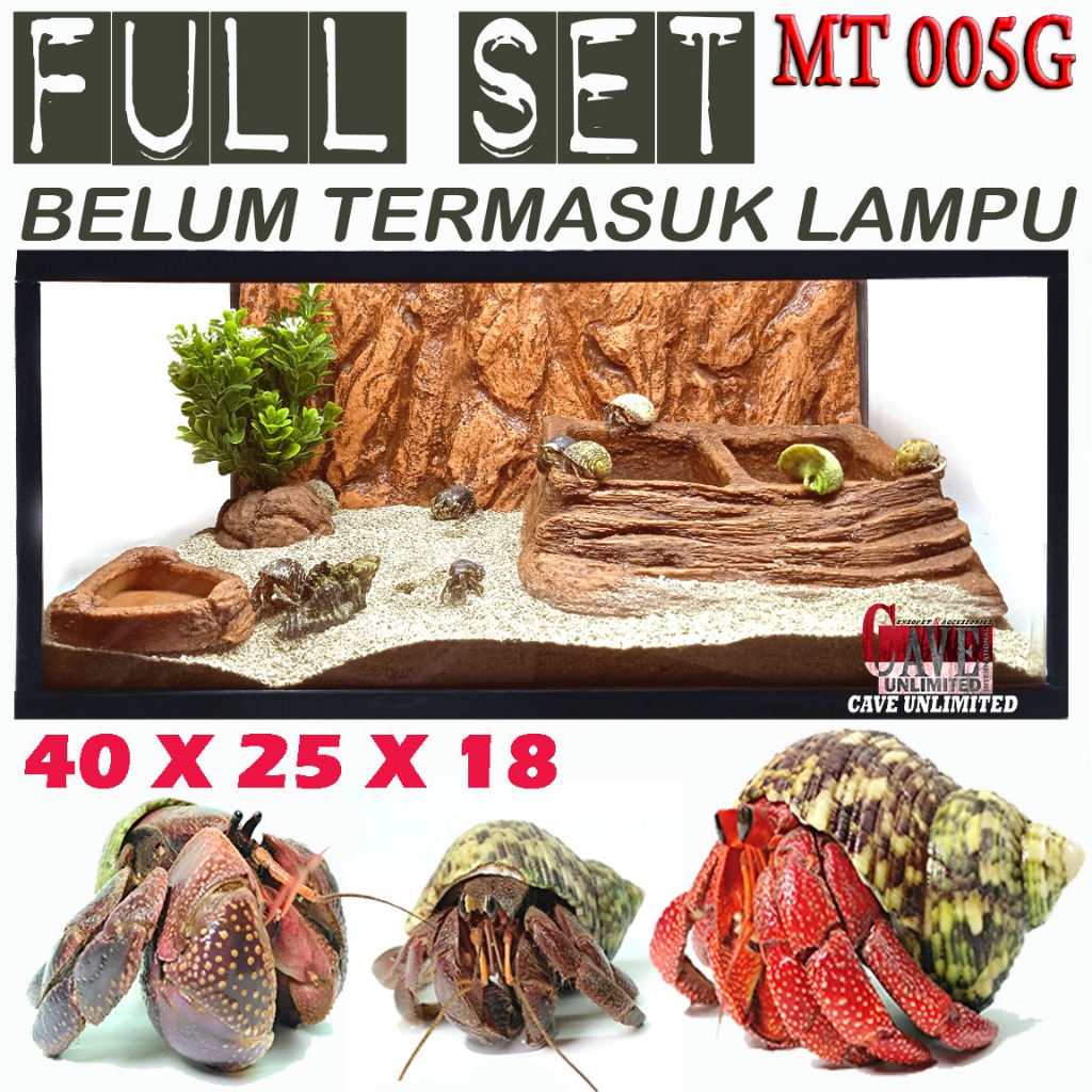 MT005G KANDANG AQUARIUM KELOMANG KEONG UMANG KUMANG TERRARIUM HERMIT CRAB KELOMANG DARAT