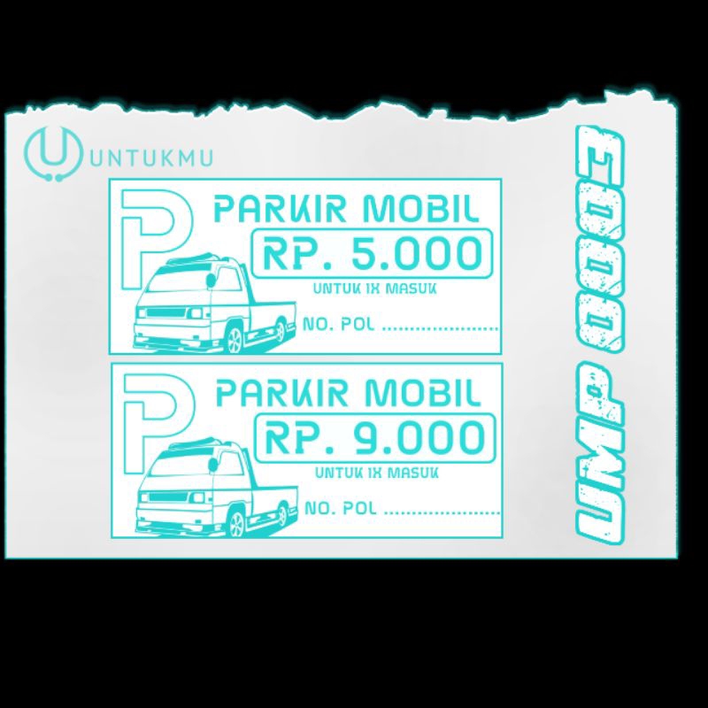 

karcis parkir motor, mobil & truck UMP0003