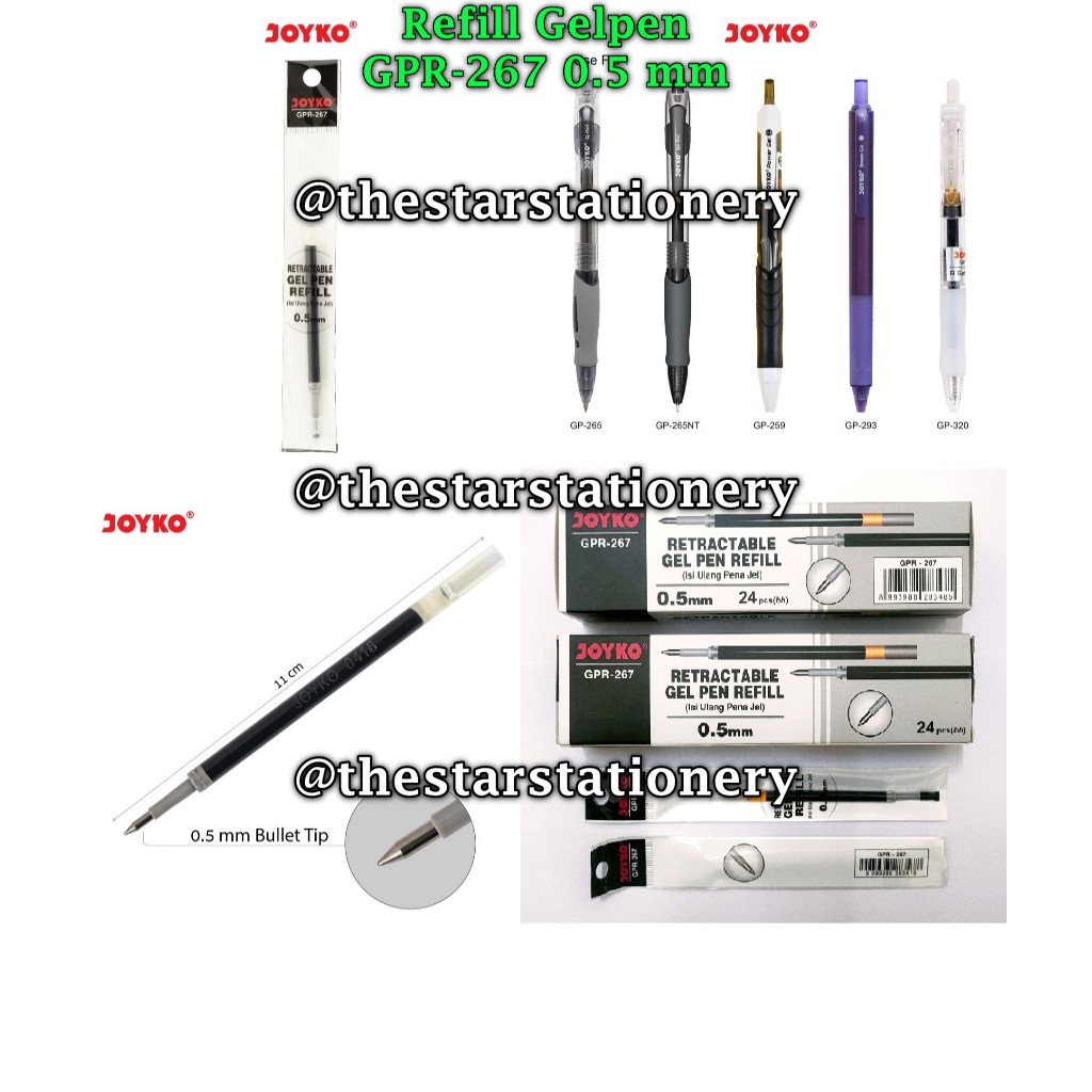 

(1 Biji) Refill Gelpen Joyko GPR-267 GPR-200 GPR-341 GPR-203 GPR-263 / Gel Pen Refill Isi Ulang Pen Isi Pulpen Joyko GPR-267 0.5 mm / Joyko GPR 267 GPR267