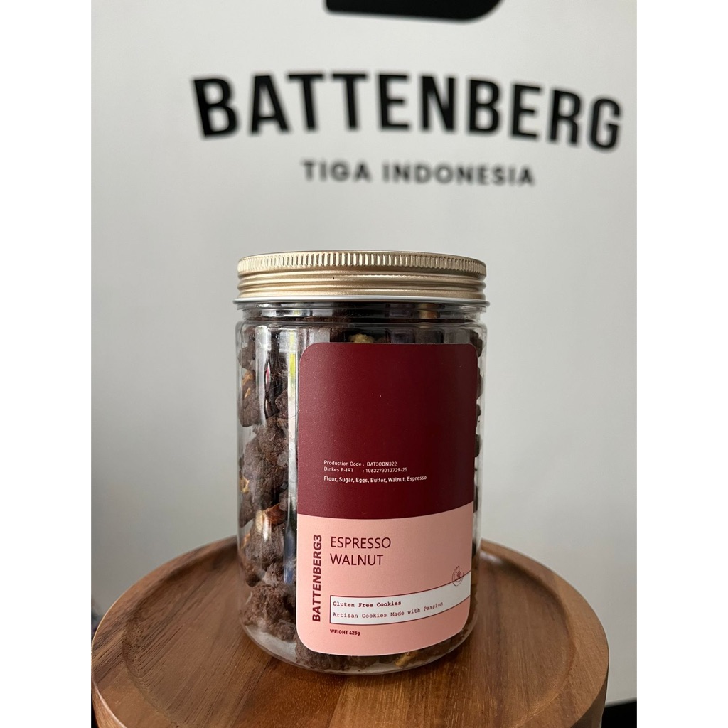 

Espresso Walnut- Gluten Free Cookies- Battenberg3