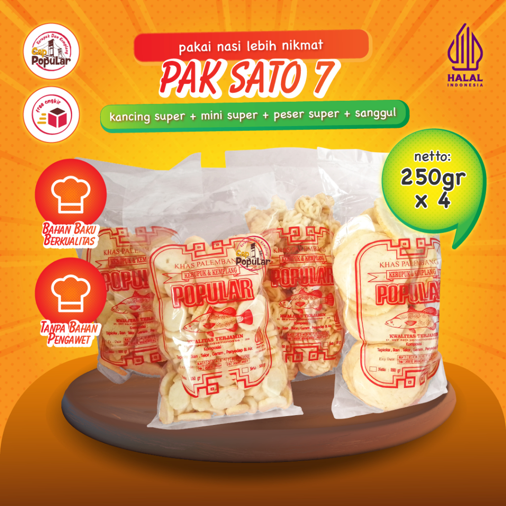 

Pak Sato 7 Kancing Super Mini Peser Super Sanggul 1 Kg Cemilan Gurih Kerupuk Kemplang Palembang By Novithanthan