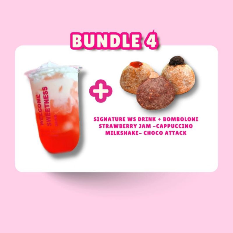 

Bundle 4. Bomboloni 3pcs dan Minuman