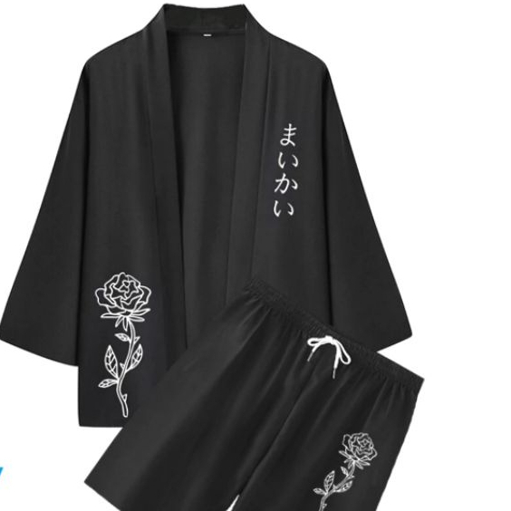 baju Newchic Kimono || Kimono Jepang || Outer Jepang || Outer Kimono || Outer Korea kimono pria