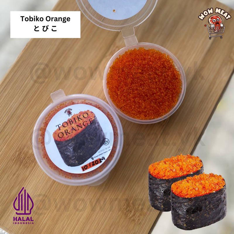 

Tobiko Orange Flying Fish Roe 50 Gram | Telur Ikan Sushi Halal
