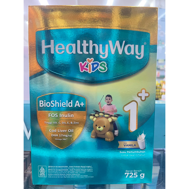 Healthy Way 1+ Madu & Vanilla 725 gr - Susu Pertumbuhan anak 1-3 th 1 box