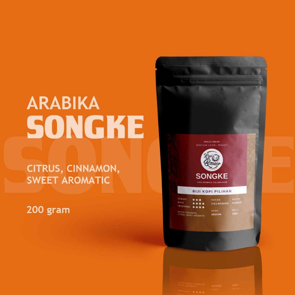 

Biji Kopi Arabika Flores SONGKE Single Origin Citrus 200gr