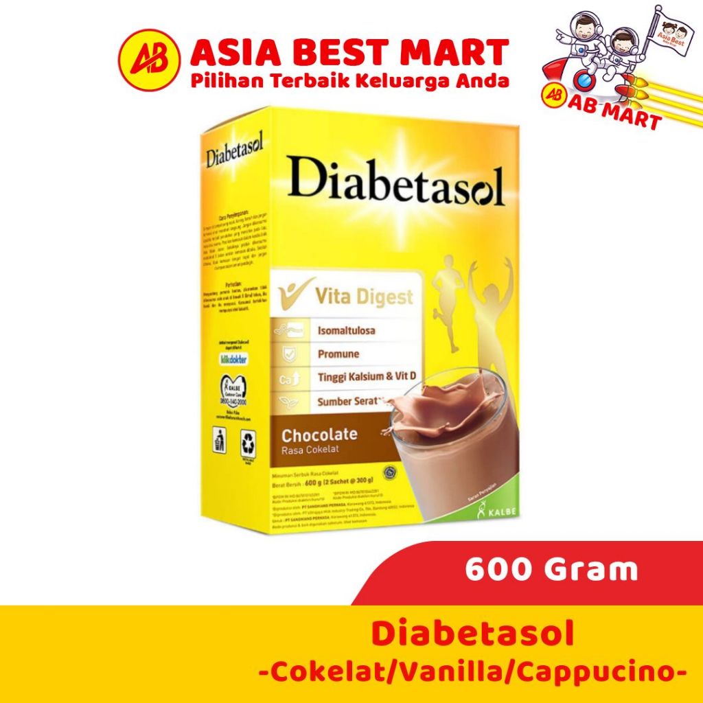 

Diabetasol Coklat Vanila Cappucino 600gr Susu Minuman Nutrisi Diabetes