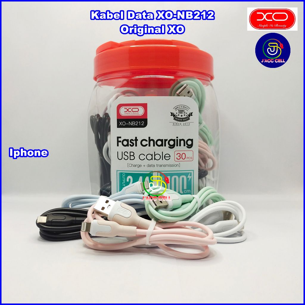 Kabel Data XO-NB212 Kabel Casan Iphone USB Lightning 2.4A Fast Charging XO NB212 Original XO