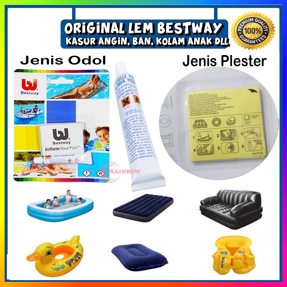 Lem Tambal Ban Best Way Lem Perekat Sofa Bestway/Lem Bestway Repair Patch Lem Tambal Pelampung Kolam